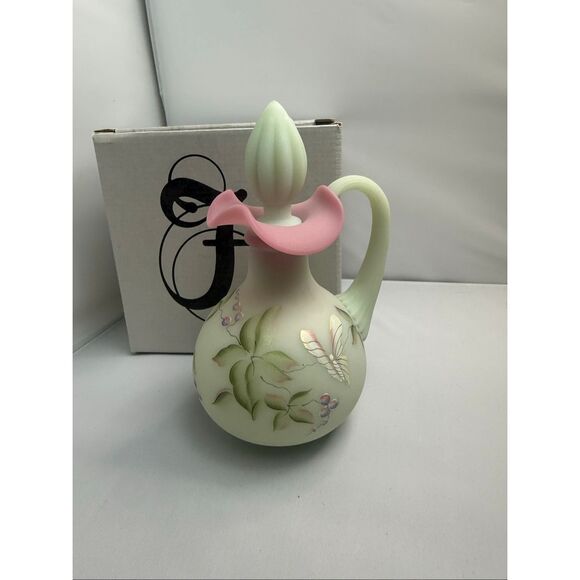 Fenton Lotus Mist Burmese Cruet – Historic Collection 2000 – Showcase Dealer Exc